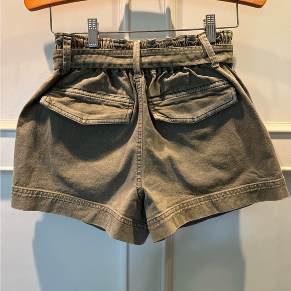 Splendid High Rise Paperbag belted shorts green - Picture 2 of 4